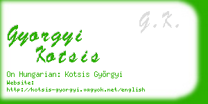 gyorgyi kotsis business card